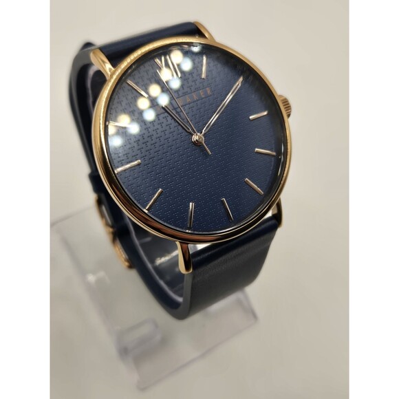 BKPPHS004 Ted Baker 42.5mm Phylipa Blue /Rose Gold Tone Watch. 8.5" Band - Picture 9 of 13